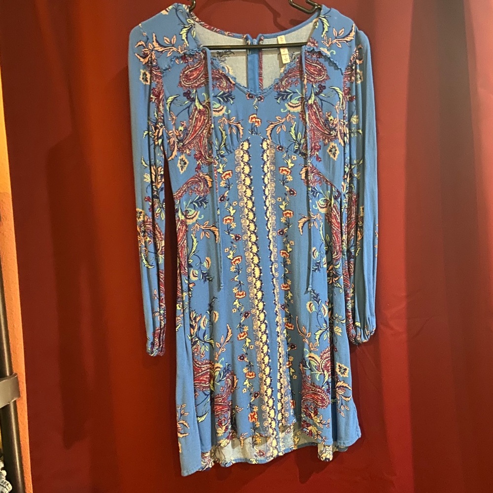 Blue design dress